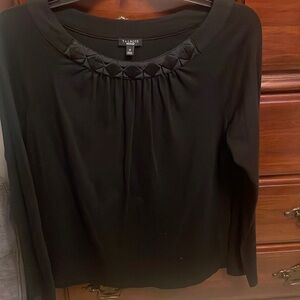 Talbots Black knit long sleeve top